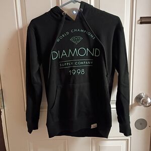2/$10 Diamond Supply Co Teal And Black Hoodie Size XS